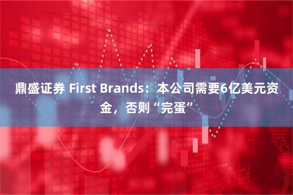 鼎盛证券 First Brands：本公司需要6亿美元资金，否则“完蛋”